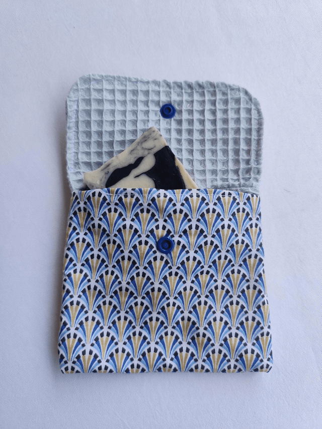 Etui à savon bleu