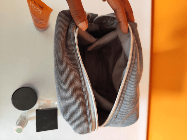 Trousse de toilette velours côtelé
