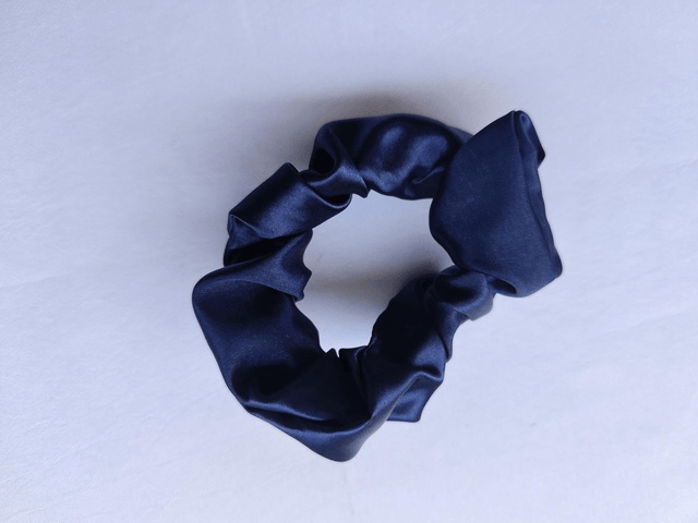 Chouchou satin L bleu nuit / unité  