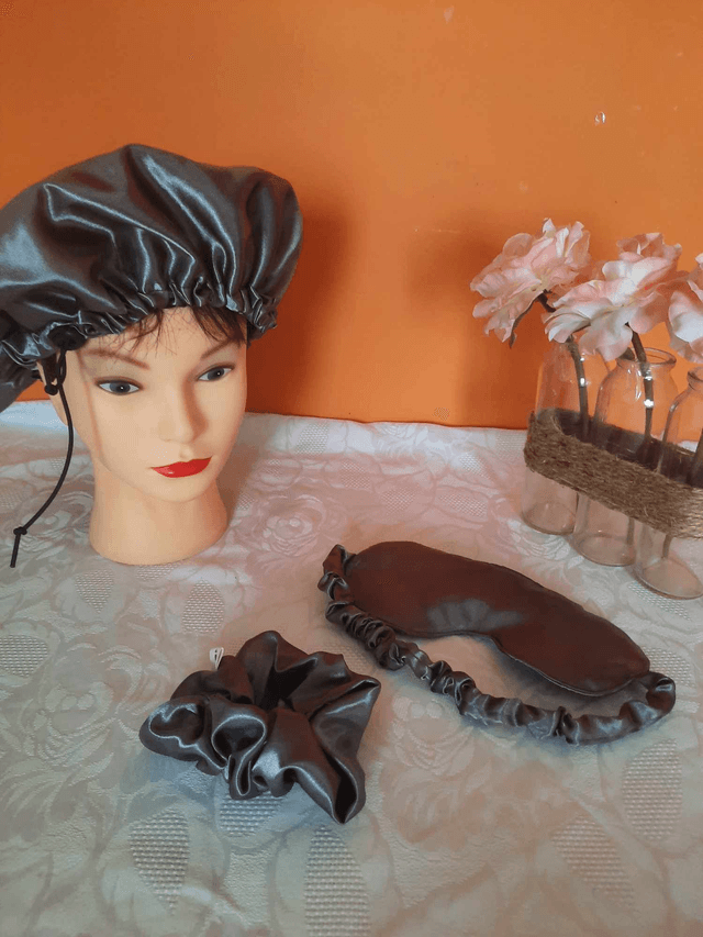 Coffret satin gris