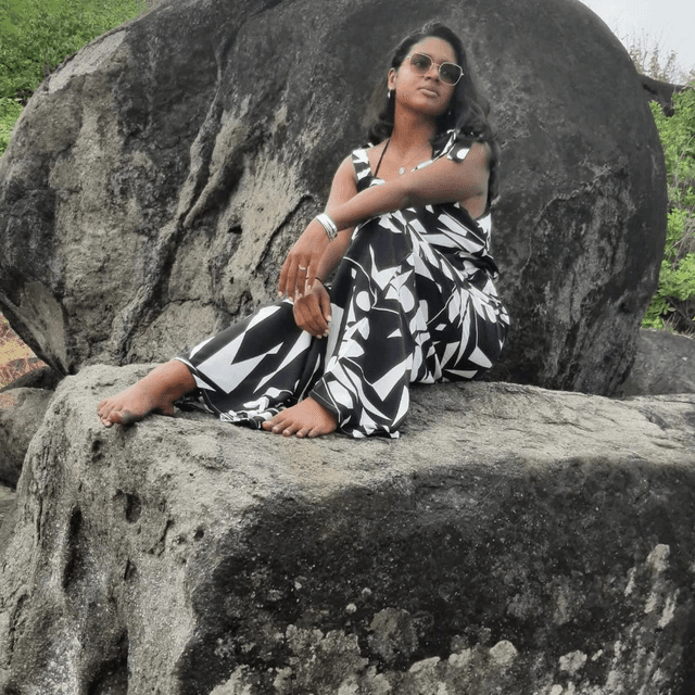 Pantalon noir et blanc viscose